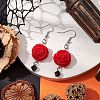 Resin Pendants Earrings EJEW-JE06013-2