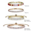 4Pcs 4 Style Cubic Zirconia Tennis Bracelets Set BJEW-SZ0002-66G-2