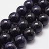 Synthetic Blue Goldstone Beads Strands G-N0178-03-16mm-1