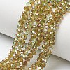 Electroplate Glass Beads Strands EGLA-A034-T6mm-J02-1