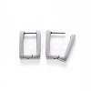 304 Stainless Steel Huggie Hoop Earrings X-STAS-S103-22P-2