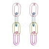 3Pair 3 Colors Candy Color Acrylic Cable Chain Tassel Dangle Stud Earrings for Women EJEW-JE04768-10