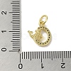 Real 18K Gold Plated Brass Pave Clear Cubic Zirconia Pendants KK-M283-07B-01-3