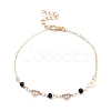 4Pcs 4 Style Alloy Chain Anklets Set with Heart SJEW-D009-05KCG-5