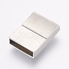 Tarnish Resistant 304 Stainless Steel Magnetic Clasps with Glue-in Ends STAS-L189-25P-2