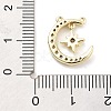 Brass Micro Pave Clear Cubic Zirconia Pendants ZIRC-L104-003G-3