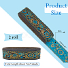 Ethnic style Embroidery Polyester Ribbons OCOR-WH0063-30A-2