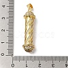 Rack Plating Brass Micro Pave Clear Cubic Zirconia Pendants KK-B092-31G-3