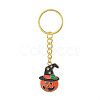 Halloween Theme Alloy Enamel Pendant Keychain KEYC-JKC00472-2