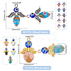   20Pcs 2 Syles Handmade Lampwork Beads Pendants PALLOY-PH0002-14-2