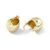 Brass Round Dome Hoop Earrings for Women EJEW-P215-02G-2