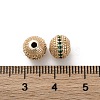 Brass Micro Pave Cubic Zirconia Beads KK-C071-08G-4