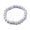 Natural Aquamarine Beads Stretch Bracelet Set for Men Women Girl Gift BJEW-JB06709-3