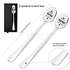 Stainless Steel Spoons Set AJEW-WH0160-031-2