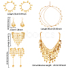 ANATTASOUL Alloy Flat Round Charms Cluster Bib Necklace & Ring Bracelet & Dangle Earrings & Headwears & Anklets SJEW-AN0001-47-7
