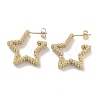 Star Brass Stud Earrings for Women EJEW-M239-10G-1