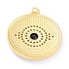 Real 18K Gold Plated Brass Micro Pave Cubic Zirconia Pendants ZIRC-L100-084G-4