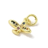 Brass Micro Pave Colorful Cubic Zirconia Charms KK-M283-26C-02-2