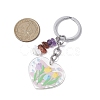 Valentine's Day Acrylic Heart Pendant Keychain KEYC-JKC00991-3