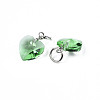 Faceted Transparent Glass Charms GLAA-T024-04G-3