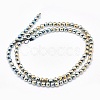 Electroplate Non-magnetic Synthetic Hematite Beads Strands G-L486-B-19-3