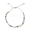 Miyuki Seed Bead and Natural Kyanite Braided Bracelets BJEW-C061-04-1