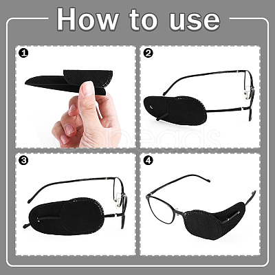 CREATCABIN 18Pcs 3 Colors Glasses Eye Patch AJEW-CN0001-80A-1