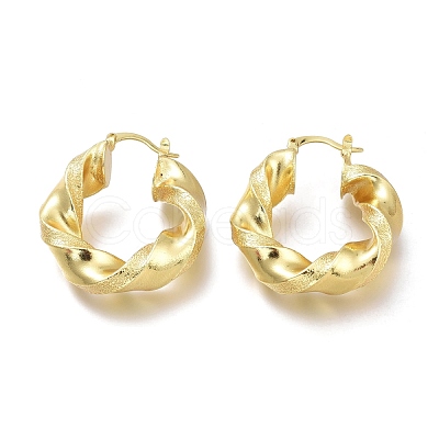 Brass Hoop Earrings EJEW-H104-23G-1