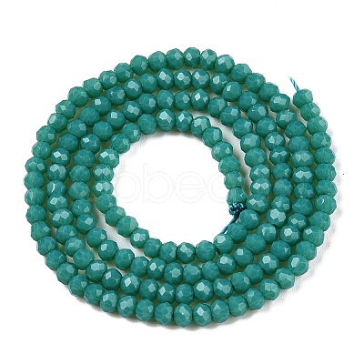 Opaque Solid Color Glass Beads Strands EGLA-T021-02C-1