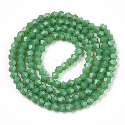 Opaque Solid Color Imitation Jade Glass Beads Strands EGLA-A039-P2mm-D07-1