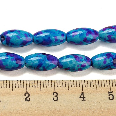 Spray Painted Synthetic Turquoise Beads Strands G-E617-B07-03A-1