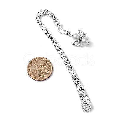 Angel Alloy Hook Bookmarks AJEW-JK00315-01-1