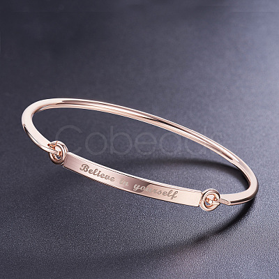 SHEGRACE Fashion Engraved Brass Inspirational Bangle JB247A-1