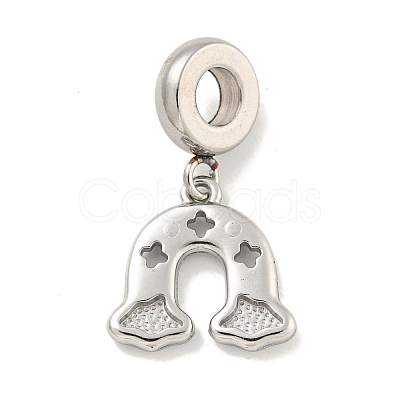 Non-Tarnish 304 Stainless Steel European Dangle Charms STAS-U005-36P-1