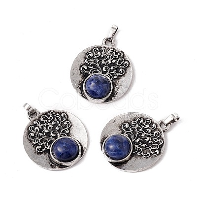 Natural & Synthetic Gemstone Alloy Pendants FIND-E023-05AS-1