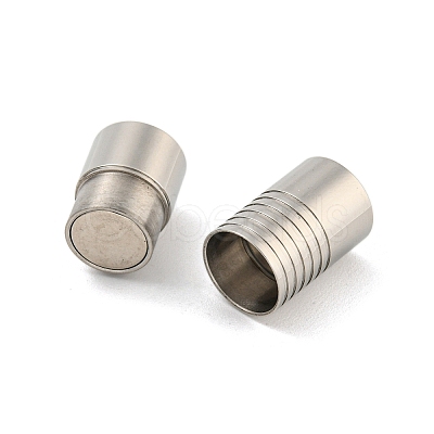 Tarnish Resistant 304 Stainless Steel Magnetic Clasps with Glue-in Ends STAS-F149-04P-D-1