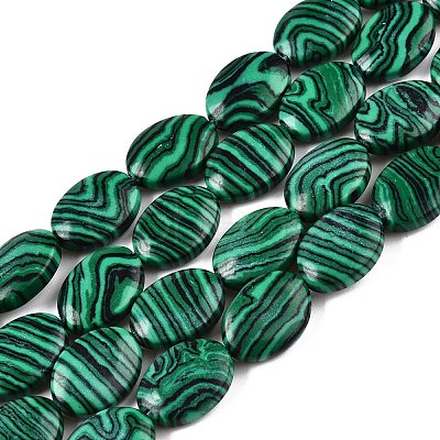 Synthetic Malachite Beads Strands G-M206-38-1