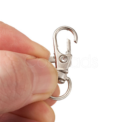 Craftdady Alloy Swivel Lobster Claw Clasps PALLOY-CD0001-04-1