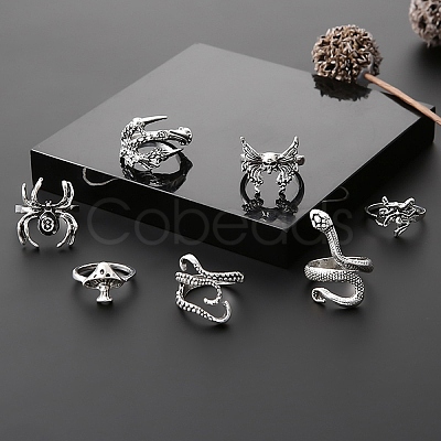 Halloween Allloy Finger Ring Sets PW23032032388-1