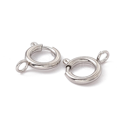 Non-Tarnish 201 Stainless Steel Spring Ring Clasps STAS-J401-LD022-10-1