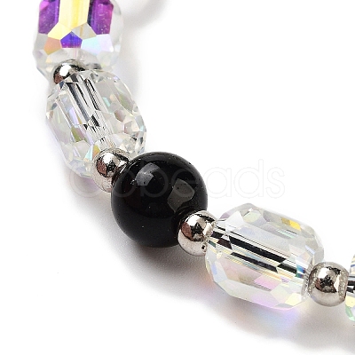 Stainless Steel & Glass Beads Mobile Straps AJEW-H153-05P-1