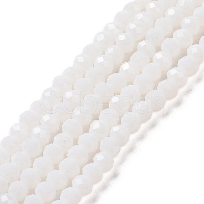 Imitation Jade Glass Bead Strands GLAA-F001-3x2mm-10-1