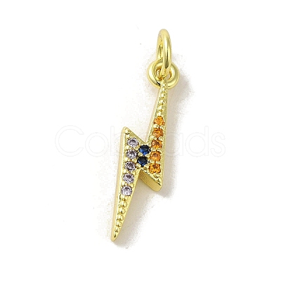 Brass Micro Pave Cubic Zirconia Pendants KK-M283-29B-02-1