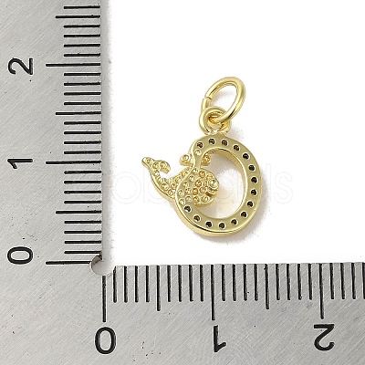 Real 18K Gold Plated Brass Pave Clear Cubic Zirconia Pendants KK-M283-07B-01-1