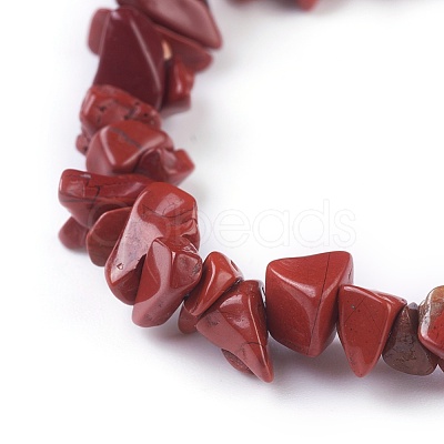 Natural Red Jasper Beads Stretch Bracelets BJEW-JB04152-05-1