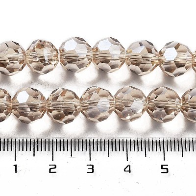 Electroplate Transparent Glass Beads Strands EGLA-A035-T10mm-A22-1