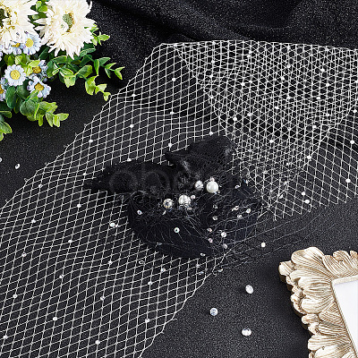 Polyester Mesh Tulle Fabric FIND-WH0126-389B-1