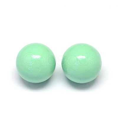 No Hole Spray Painted Brass Round Smooth Chime Ball Beads Fit Cage Pendants KKB-E003-M-16mm-1