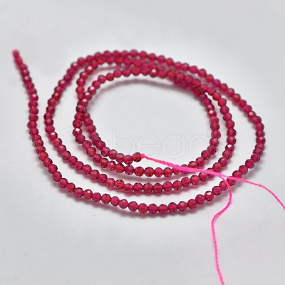 Lab Grown Red Corundum Beads Strands X-G-K207-01E-01-1