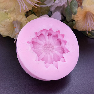 Flower Shape DIY Food Grade Silicone Molds AJEW-P046-49-1